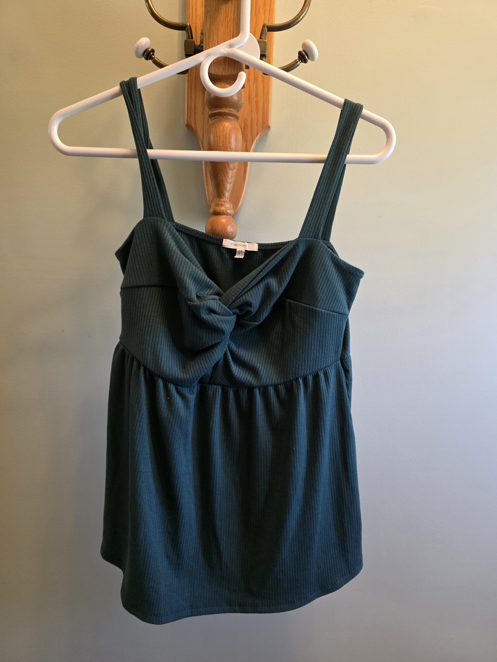Maurices Teal Twist-Front Ribbed Camisole